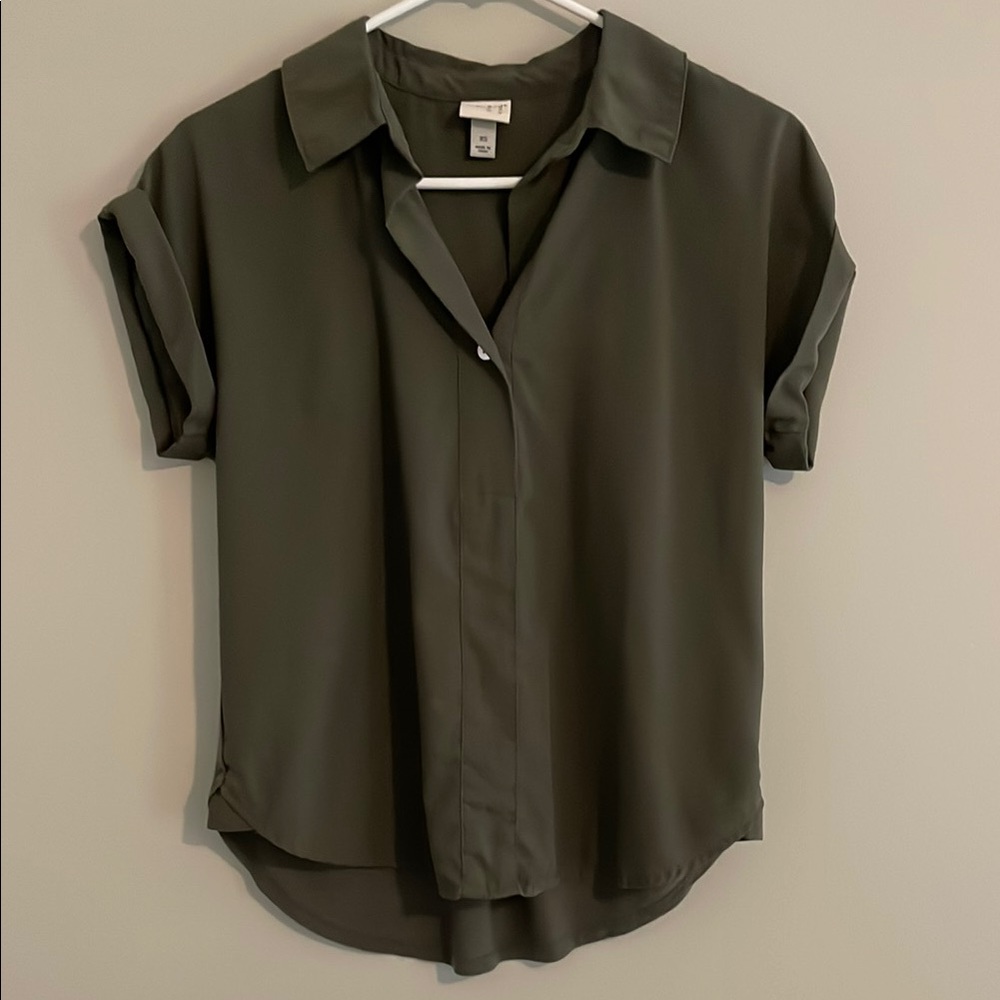 Olive Green Women's Top